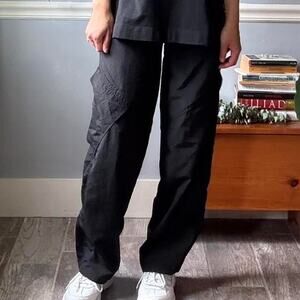Black nylon drawstring pants (XXS/00)